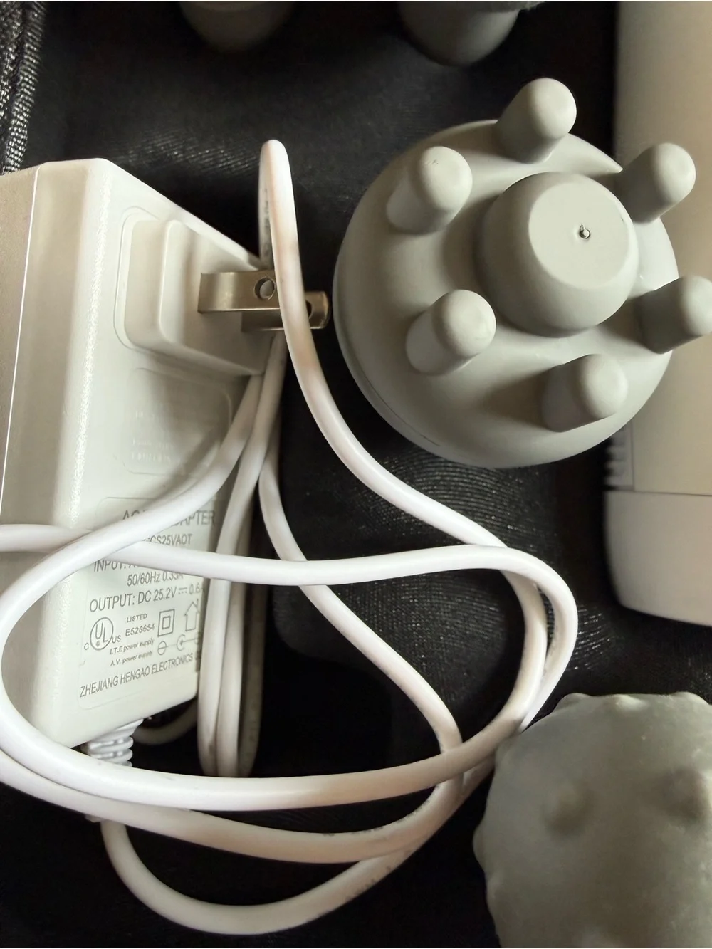 Aura White Percussion Massage Gun with Multiple Attachment Heads